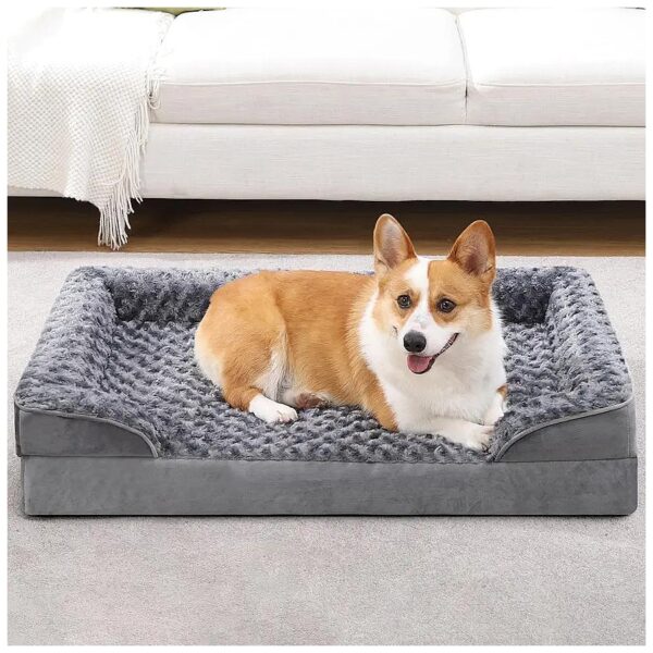 Waterproof Orthopedic Dog Sofa Bed with Egg Foam and Nonskid Bottom for Small Dogs