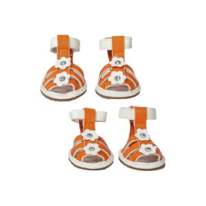 Waterproof PVC Dog Sandals with Buckle and Reflective Details