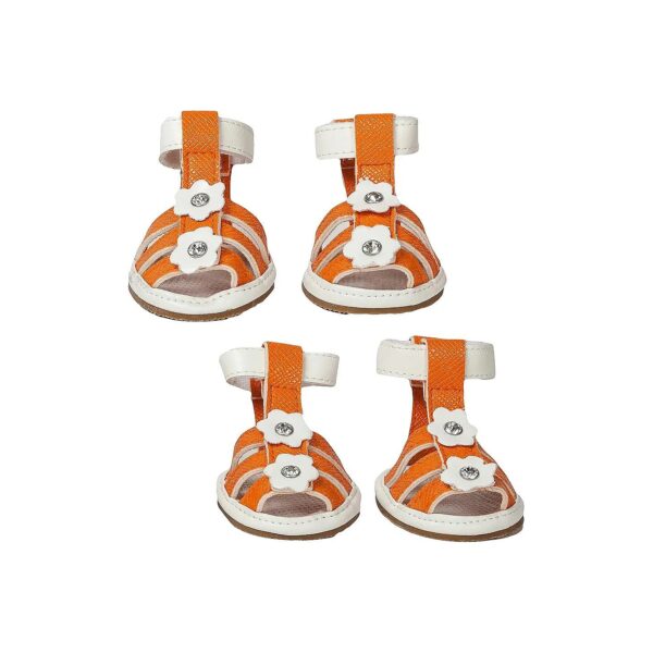 Waterproof PVC Dog Sandals with Buckle and Reflective Details