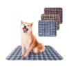 Waterproof Plaid Puppy Potty Training Pads for Dogs Reusable and Washable