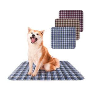 Waterproof Plaid Puppy Potty Training Pads for Dogs Reusable and Washable