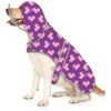 Waterproof Purple Dog Raincoat with Clear Hood for Small Medium Large Dogs