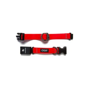 Waterproof Red Large Dog Collar Made in the USA with Adjustable Neck Size