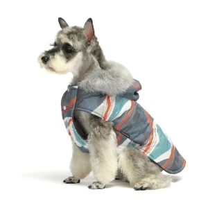 Waterproof Small Dog Faux Fur Coat with Hood for Winter Outdoor Adventures