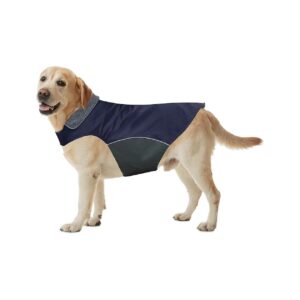 Waterproof Thicken Dog Jacket for Large Breed Dogs Navy 2XL