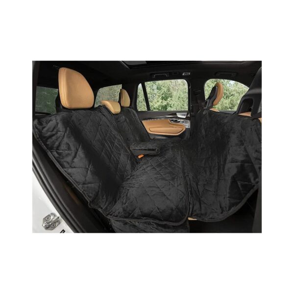 Waterproof Velvety Soft Rear Seat Cover with Non Slip Backing Charcoal