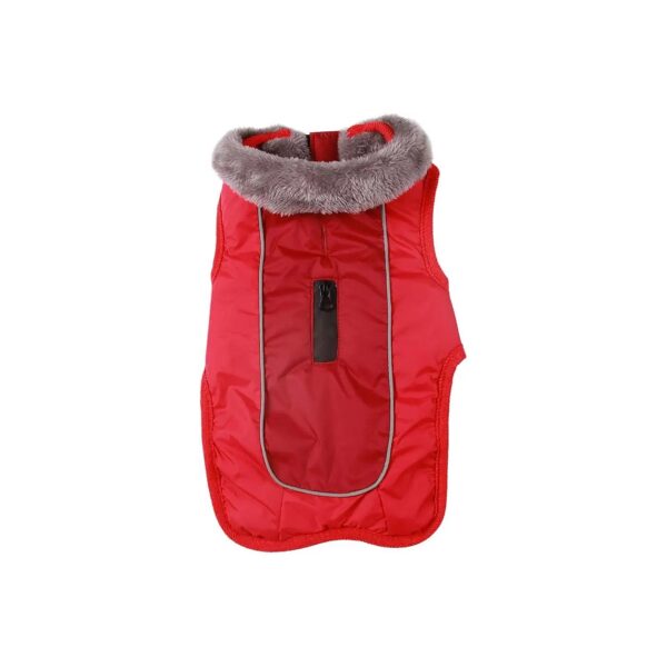 Waterproof Warm Fleece Collar Dog Coats with Polyester Filler for Medium Dogs