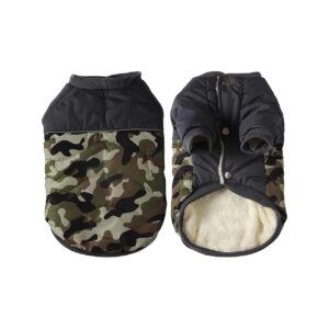 Waterproof Warm Fleece Lined Camouflage Dog Coat for Small Dogs