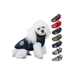 Waterproof Windproof Dog Coat with Polar Fleece Lining for Small Medium Dogs & Cats