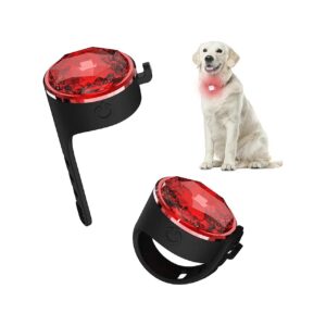 Waterproof and Adjustable Red Dog Collar Light for Night Strolls