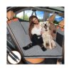 Waterproof and Breathable Dog Car Seat Cover with Mesh Window and Side Flaps