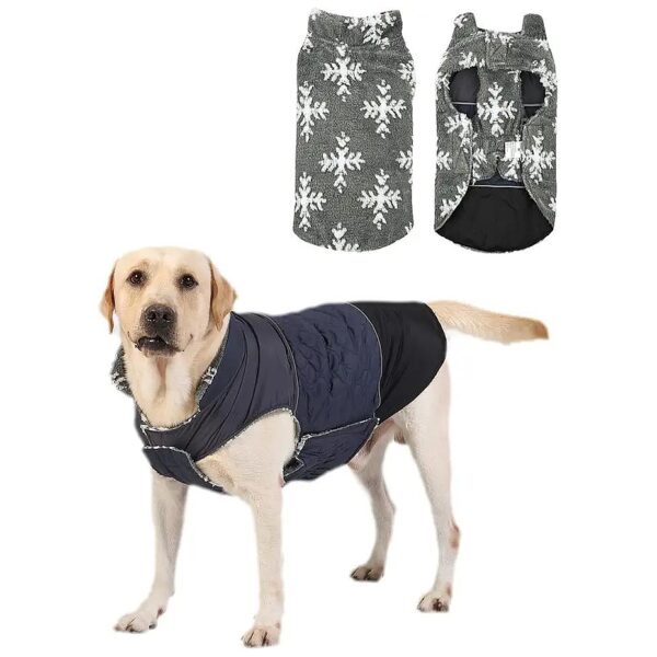 Waterproof and Breathable Dog Jacket with Reflective Vests for Small to Medium Size Pets