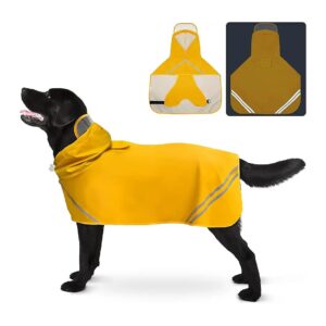 Waterproof and Breathable Dog Raincoat Jacket for Medium to Large Dogs