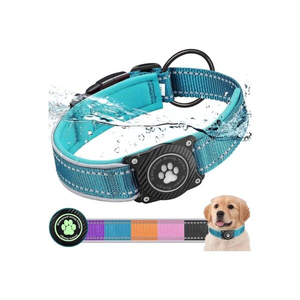 Waterproof and Dustproof Airtag Dog Collar for Small to Large Dogs