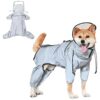 Waterproof and Dustproof Dog Rain Jacket with Reflective Accents for Medium-Weight Pups