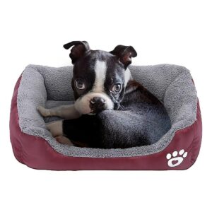 Waterproof and Fleece-Lined Pet Bed for Small to Medium Pets