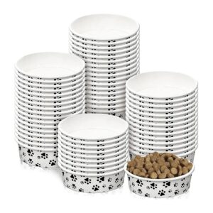 Waterproof and Leakproof Pet Food Bowls for Small Dogs and Cats with Cute Printed Designs