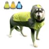 Waterproof and Reflective Dog Raincoat with Hoodie for Medium Large Dogs