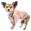 Waterproof and Reflective Raincoat Poncho for Small Pink Dogs Adjustable