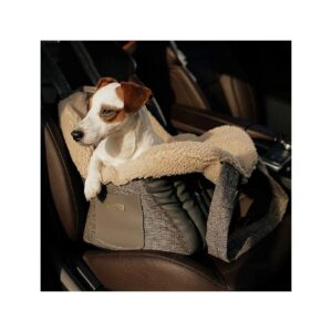 Waterproof and Washable Car Bed for Puppy with Soft Gray Cover