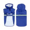 Waterproof and Windproof Dog Raincoat with Hood and Adjustable Straps for Comfy Fit