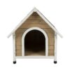 Weatherproof Cottage Dog House for Large Dogs Up to 70 Lbs