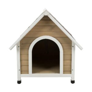 Weatherproof Cottage Dog House for Large Dogs Up to 70 Lbs