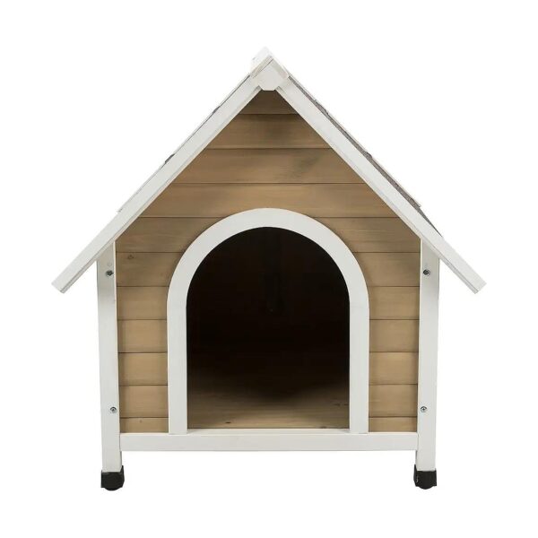 Weatherproof Cottage Dog House for Large Dogs Up to 70 Lbs