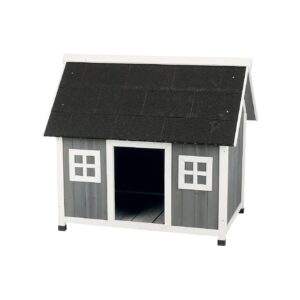 Weatherproof Dog House for Small to Medium Dogs with Easy Cleaning Floor