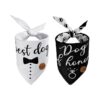 Wedding Engagement Dog Scarves with Adjustable Triangle Shape for Large Dogs