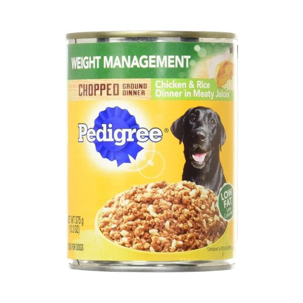 Weight Management Wet Dog Food with Real Chicken and Rice for Adult Dogs