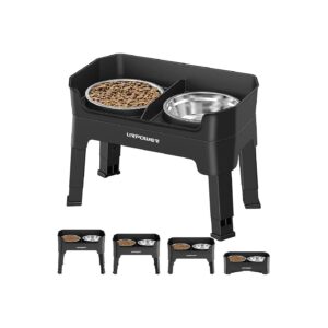 Weighted Dog Feeding Stand with 3-in-1 Elevated Bowls for Comfort and Comfortability