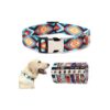 Western Aztec Tribal Boy Dog Collar with Quick Release Buckle for Small to Large Dogs