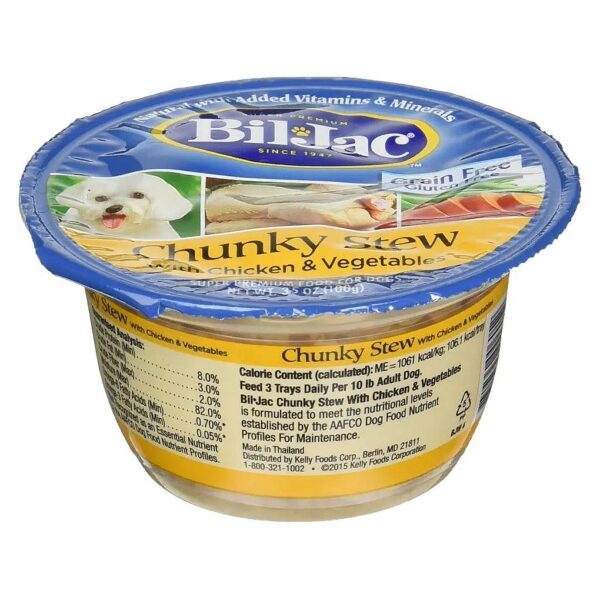 Wet Dog Food with Chicken and Vegetables for Healthy Coat and Skin