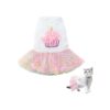 Whimsical Pink Tutu Dress for Female Dogs Medium Size Perfect for Parties