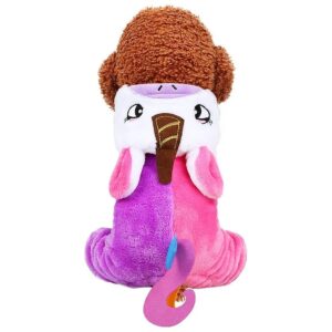 Whimsical Soft Fleece Pet Hoodie Clothes with Unicorn and Dinosaur Pattern for Small Pets