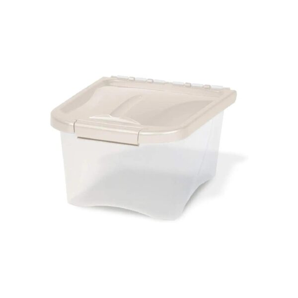 White 5-Liter Pet Food Container with Reusable Fresh-Tite Seal