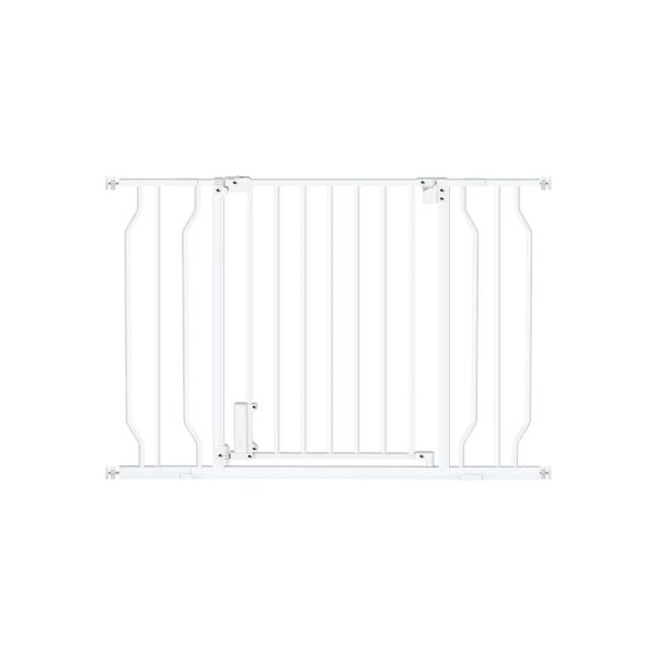 White Baby Gate 41'' High and 5'' Wide for Child Safety and Control