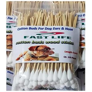 White Cotton Swab Pack for Pet Owners with Easy-to-Use and Gentle Absorbent Heads