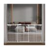 White Metal Extra Wide Indoor Pressure Mounted Baby Gate for Stairs Doorways and Hallways