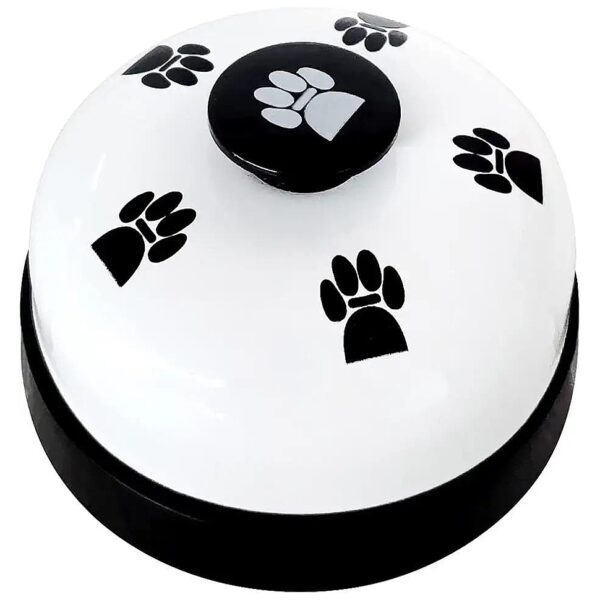 White Metal Pet Training Call Bell with Clear Ringtone for Dogs and Cats