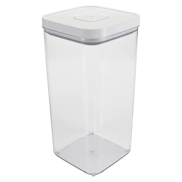 White Pet Food Storage POP Container for Easy Pouring