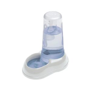 White Plastic Water and Food Feeding System for Cats and Dogs with Large Capacity