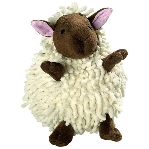 White Squeaky Sheep Dog Toy 17 cm Snuggly Soft