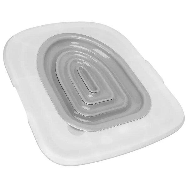 White Tray and Gray Inner Support Cat Toilet Training Kit with Removable Design