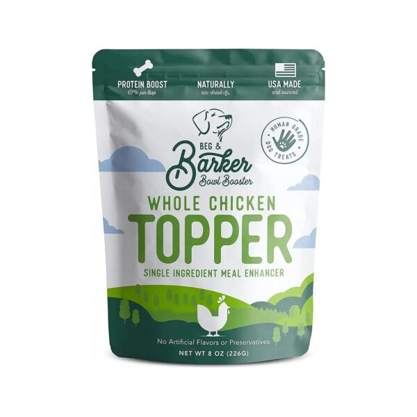 Whole Chicken Dog Food Toppers with Zero Fillers, Byproducts, or Artificial Flavors