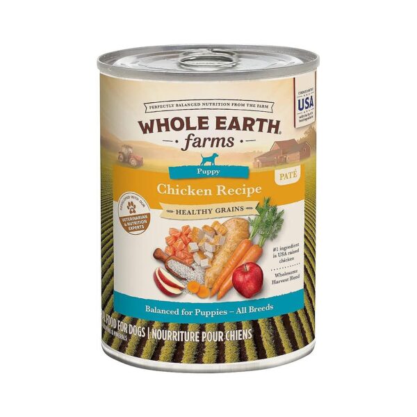 Whole Earth Farms Grain-Free and Healthy Grains Canned Puppies and Dogs Food