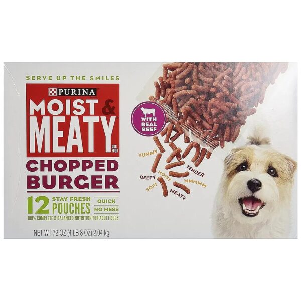 Wholesome Chunked Dog Food with Real Beef for Adult Dogs