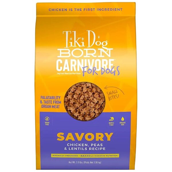 Wholesome Grain Free Kibble for Dogs of All Sizes with Chicken, Peas & Lentils Recipe