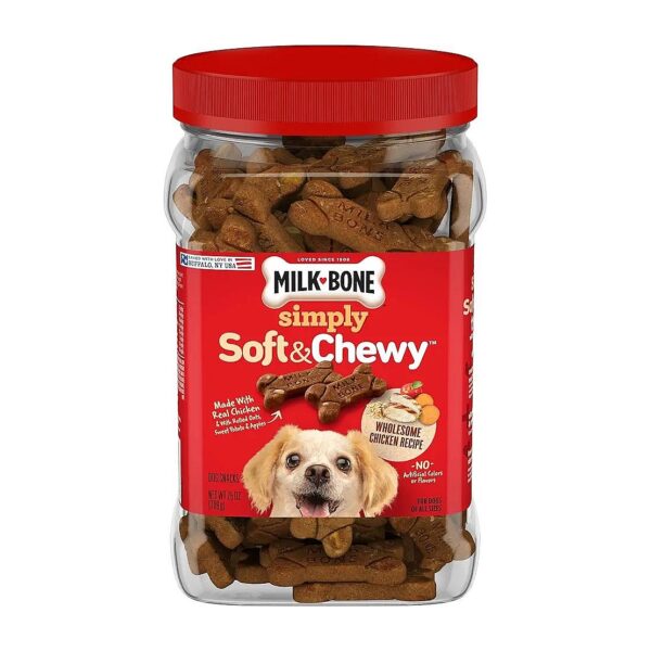 Wholesome Soft and Chewy Dog Treats, Real Chicken and Oats, Vitamins and Minerals